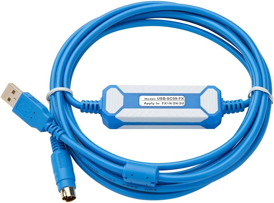 USB-SC09-FX FX-USB-AW for Mitsubishi FX1N FX2N FX1S FX3U Series PLC Programming Cable Data Download Cable (Gold Plated Type)