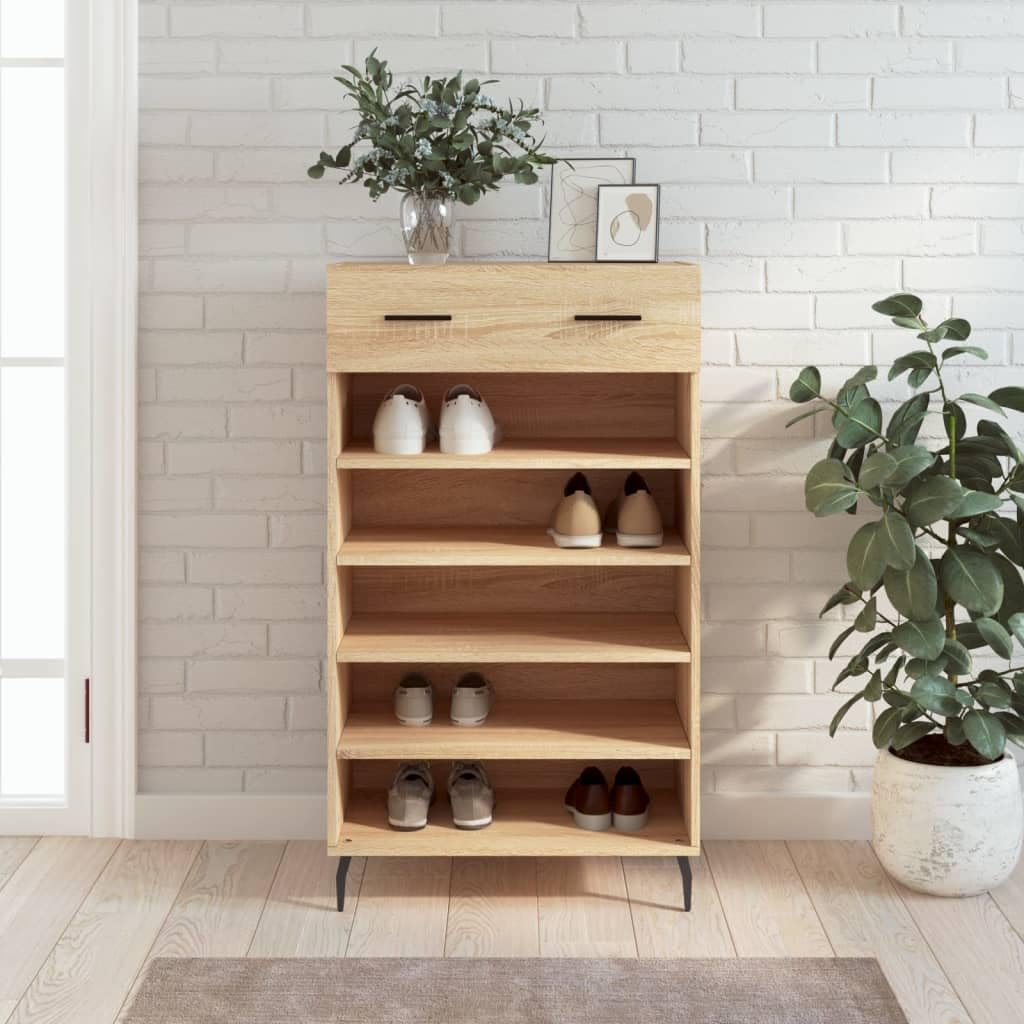 Organisateur de rangement de chaussures en bois d'ingénierie Sonoma pour libérer votre entrée