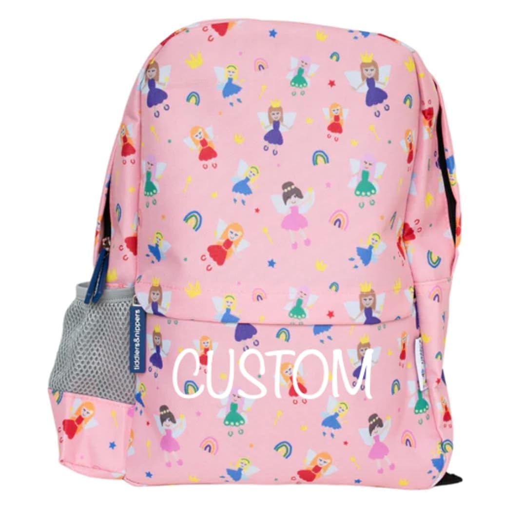Tiddlers & Nippers Fabulous Fairies - Personalised Kids Backpack | Kids School Bag/Kids Rucksack | Ideal For School, Nursery, Holidays & Travel. (Fabulous Fairies - Personalised)