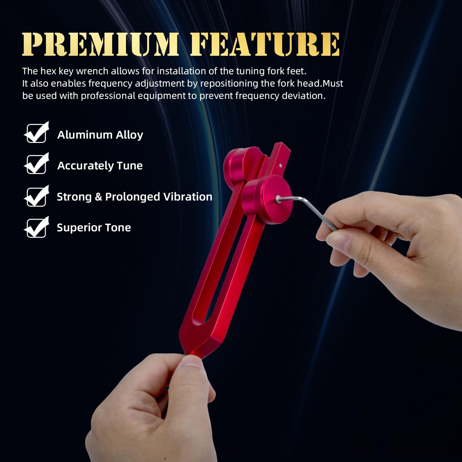 10 PCS Chakra Tuning Fork for Healing, Multi-Color Weighted Tuning Forks, Aluminum Alloy Tuning Forks with Activator & Feet (126.22-432Hz) for DNA Healing, Sound Therapy