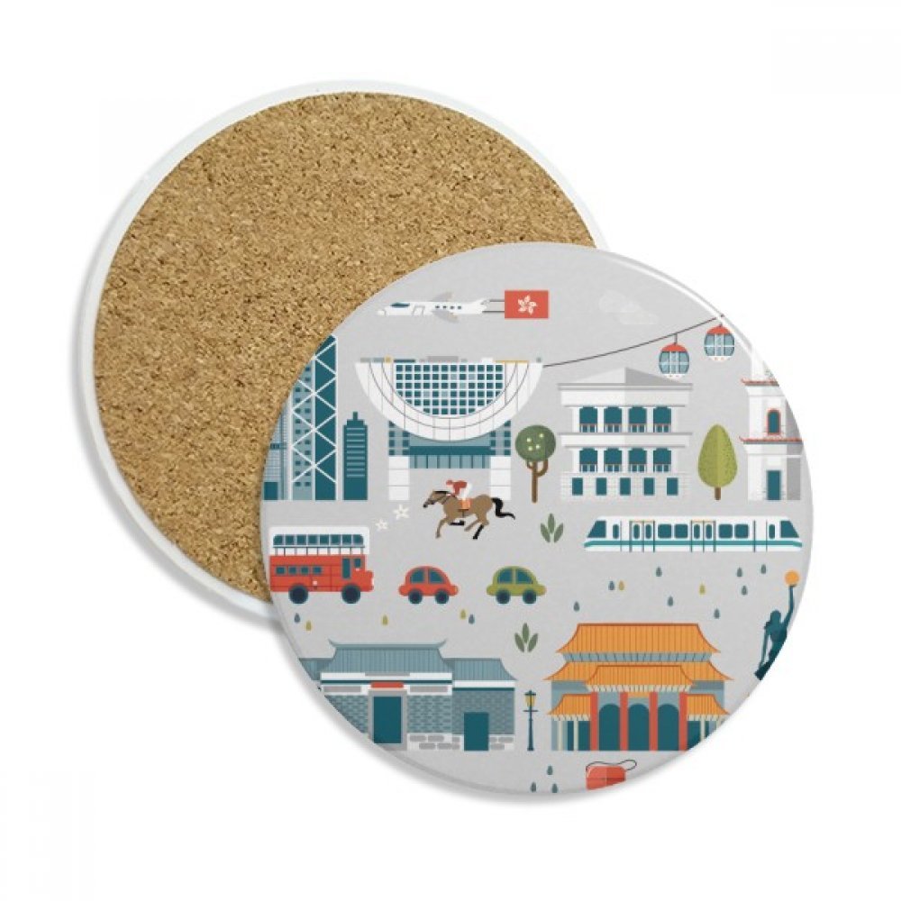 Coaster en céramique absorbant de boisson sous-verre multicolor anti-tache pour table