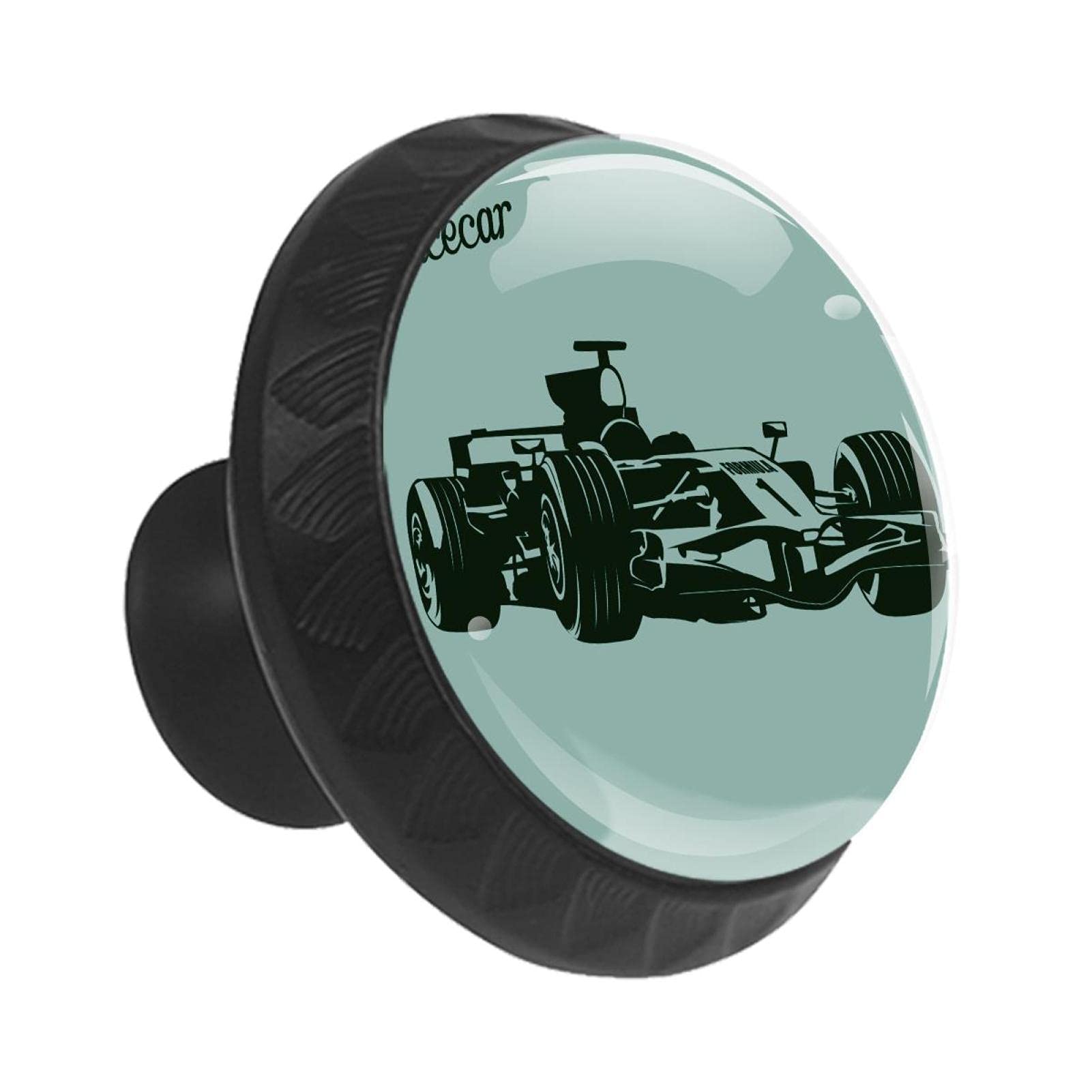 Juego de 12 pomos redondos para cajones de Race Car de 35 mm para dormitorio, aparador, guardería, sala de juegos