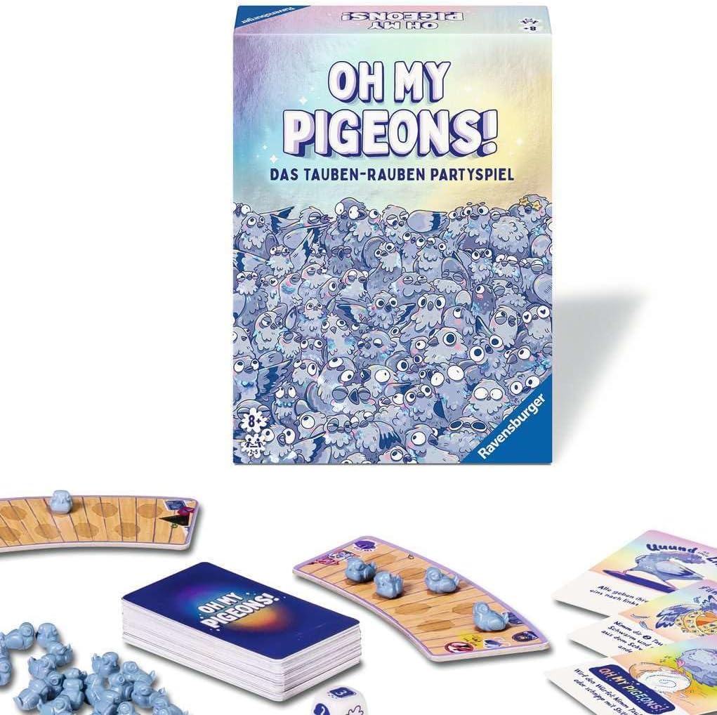 Ravensburger 22688 – Oh My Pigeons! – The Pigeon Robber Party Game – Card Game and Party Game for 2-5 People from 8 Years, Board Game
