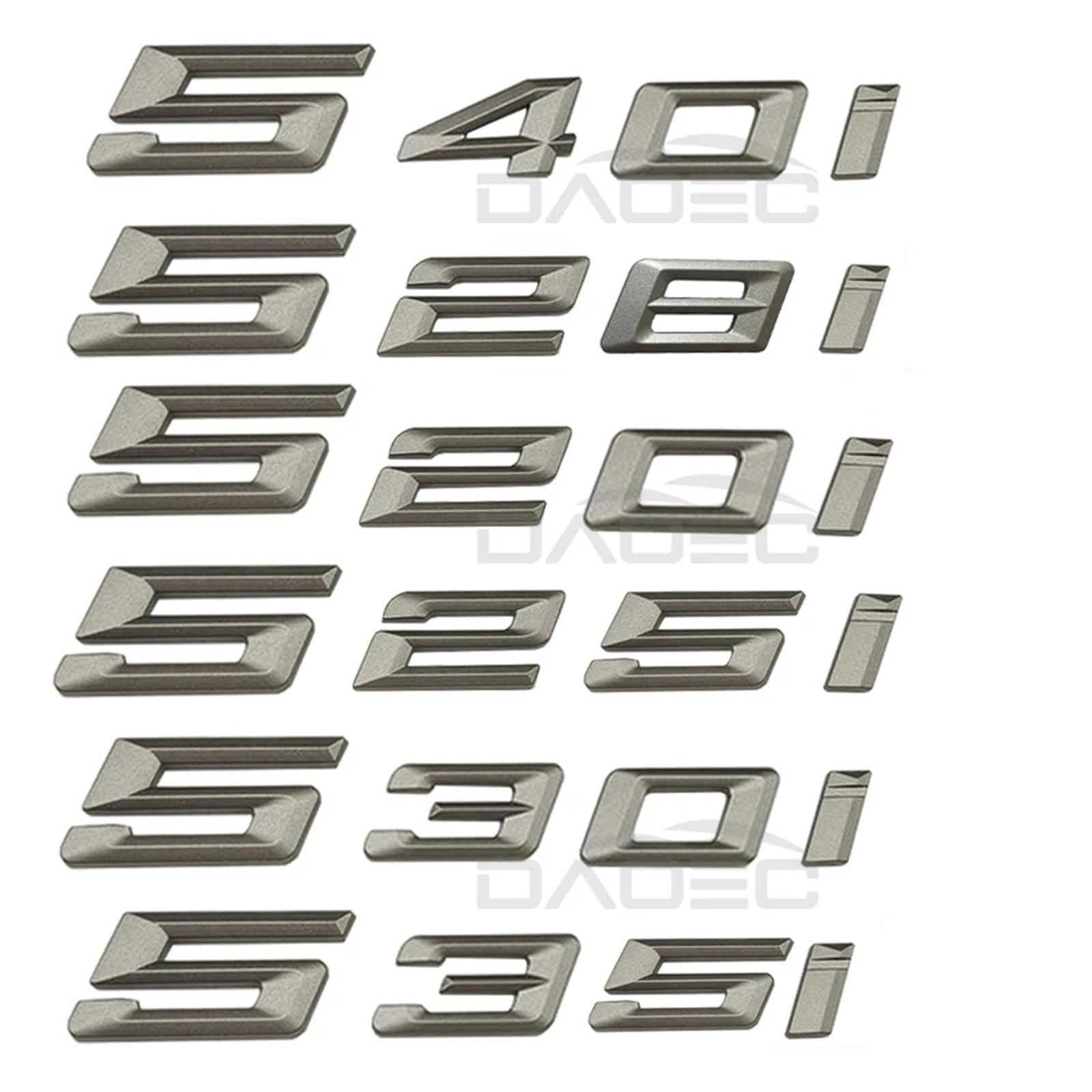Auto-Kofferraum-Wörter-Abzeichen-Emblem-Aufkleber-Aufkleber for 520i 525i 528i 530i 535i 540i G30 G31 G60 G61 2024 2025(Gloss Black,520i)