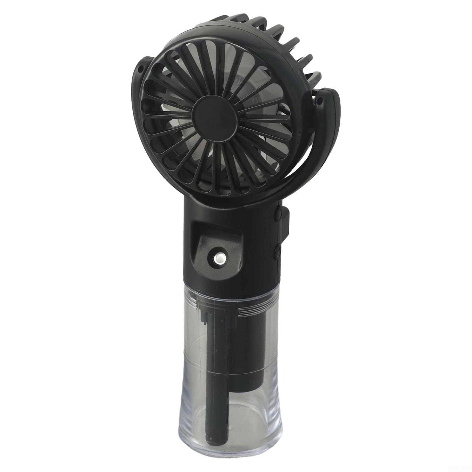 Rechargeable Handheld Mist Fan, Portable USB-C For Mini Spray Fan With 4 Speeds, Quiet Desktop Cooling Fan With Water Tank For Office Travel(Black)