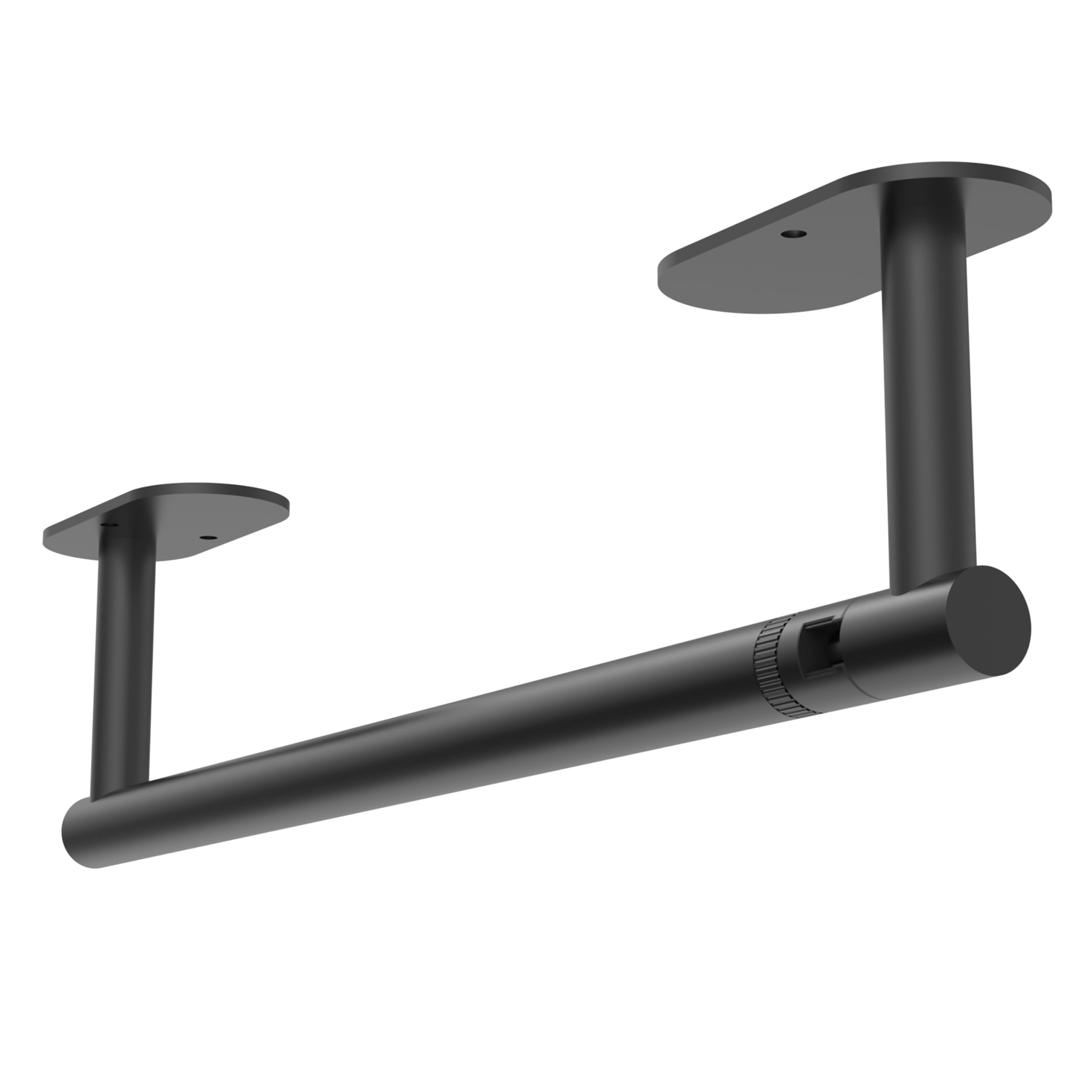 Ruacq Towel Paper Holder Self Adhesive Double Post Pivoting Round Base Under Cabinet Paper Towel Holder for Kitchen