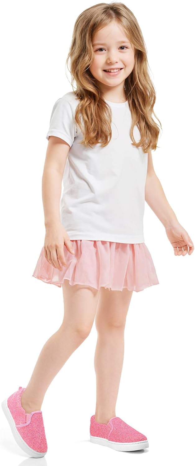 K KomForme Toddler Sneakers for Girls Boys Slip On Canvas Walking Shoes - Image 2