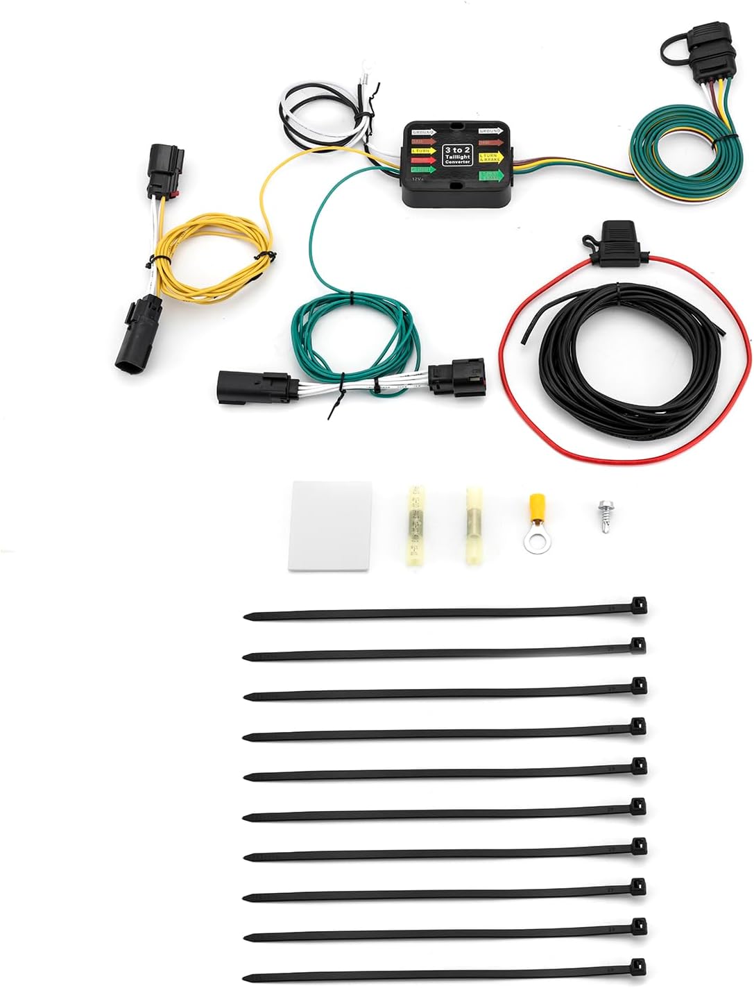 Wsays 4-Pin Trailer Wiring Harness Compatible with Ford Fusion 2013-2020 Vehicle-Side Custom RV Blade with Plug & Play Connector