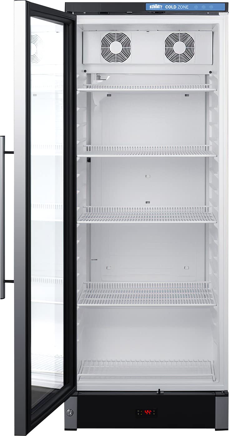Summit Appliance Scr1154lhd Commercial 24" Wide Beverage Center, 9.9 Cu.Ft Capacity, Digital Thermostat, Automatic Defrost, LED Lighting, Left Hand Door Swing, Powerful Fan-Forced Cooling on Fridge.com - View 3