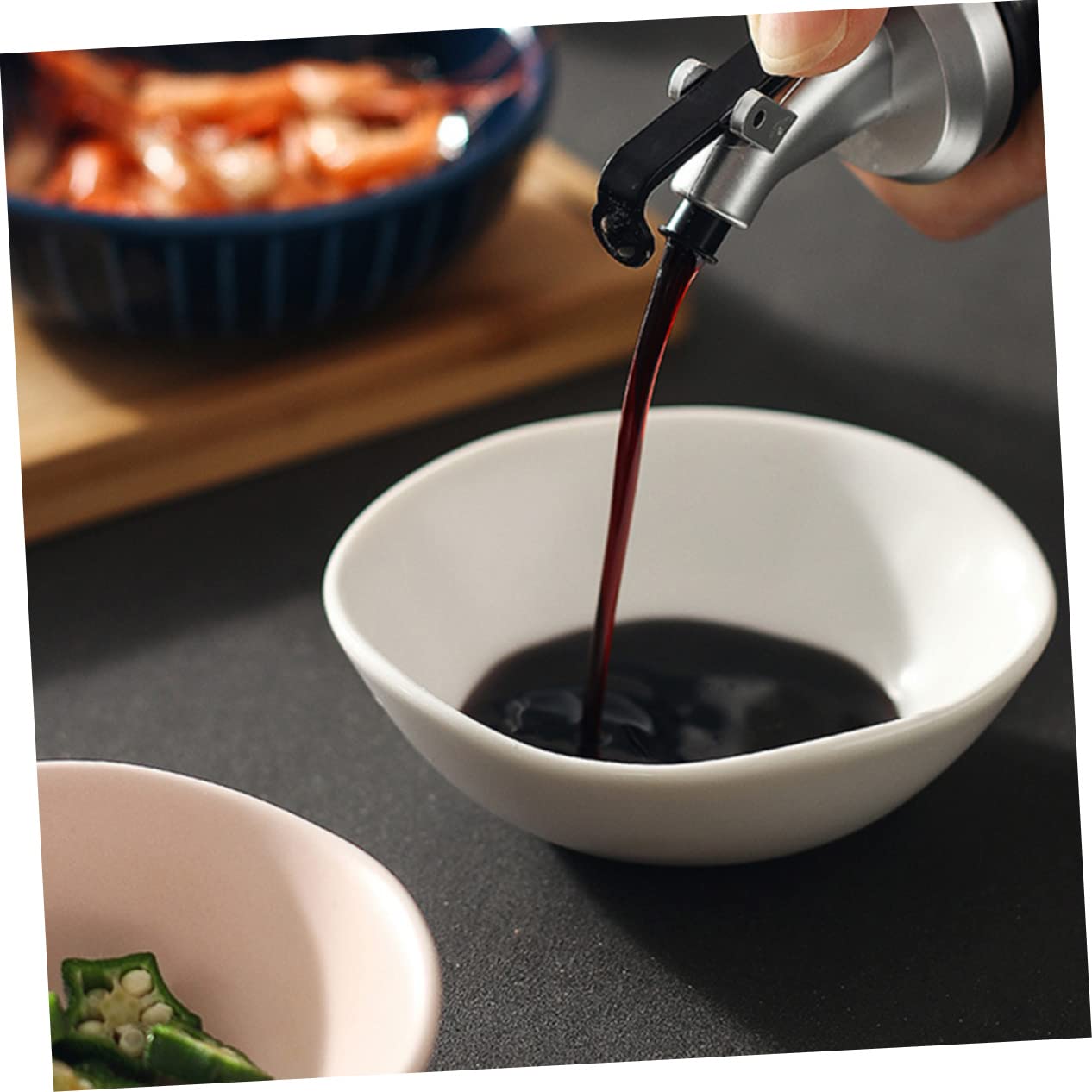 Cabilock Ceramic Tableware Set Sauce Dipping Dishes Healthy Safe for Long-Term Use for Dining Entertaining