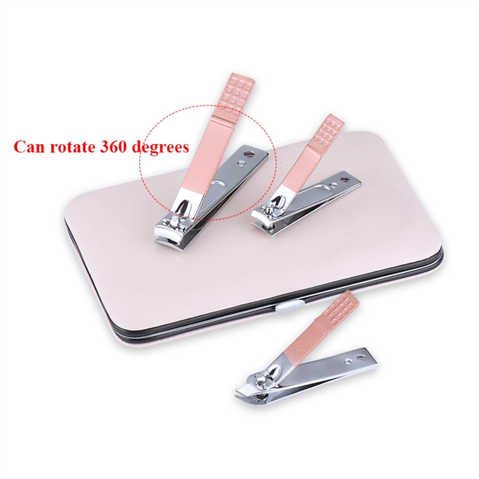 Nagelknipser-Set Pediküre-Kit-Schere Nagel-Klipper Set Tote Hautzange Nagelschneidezange Pediküre-Messer Nagel Maniküre-Werkzeug-Pflege-Kit mit Fall Nagelknipser-Kit