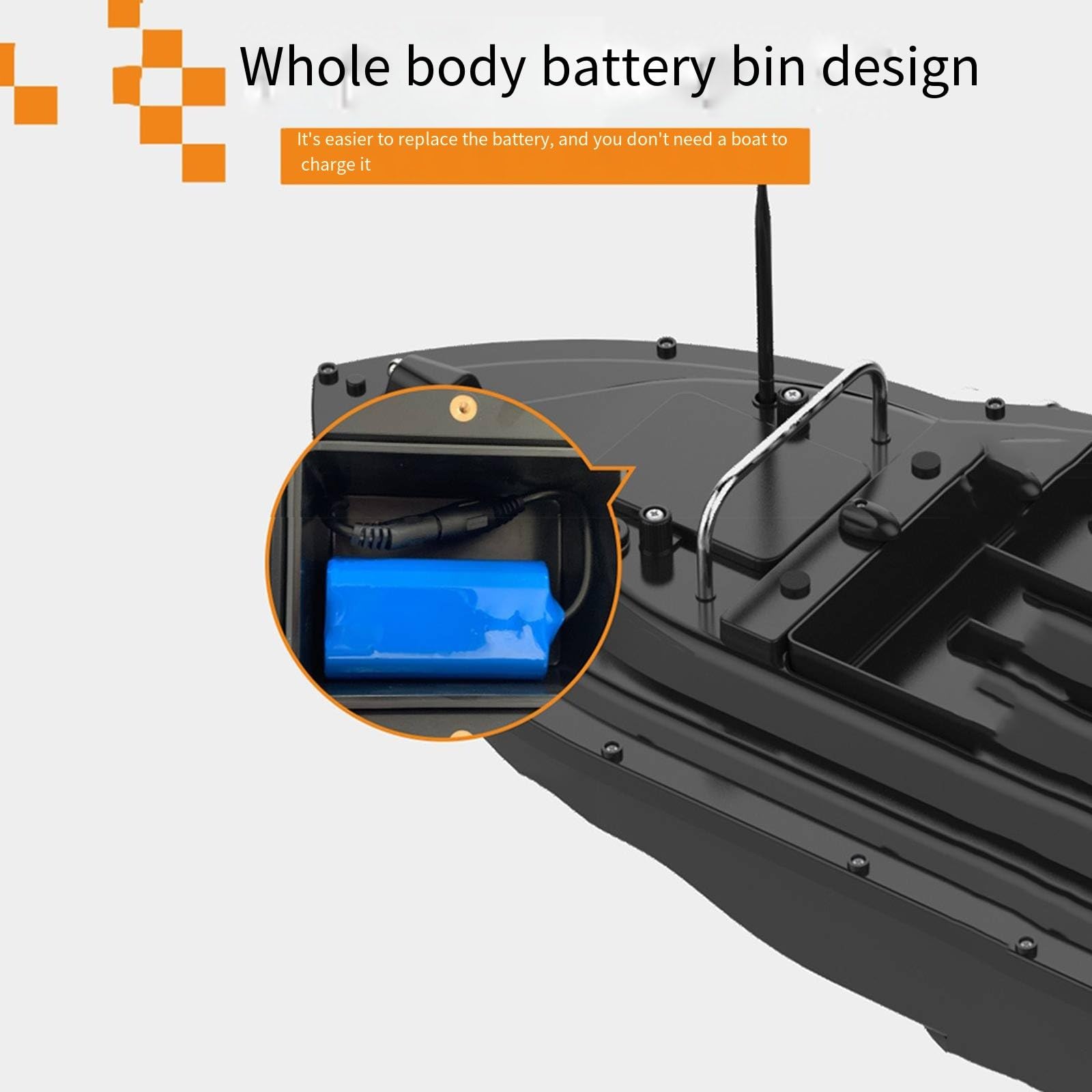 5200 mAh Inteligentna zdalnie sterowana łódź gniazdująca z dużą baterią i pozycjonowaniem silnika o dużej mocy