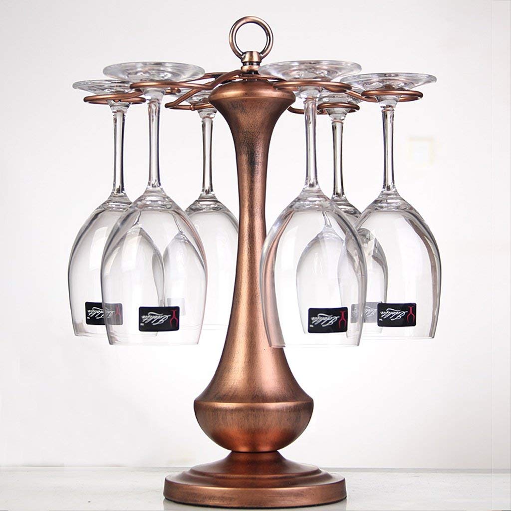 Casier à vin 6 bouteilles et porte-verre à pied gain de place