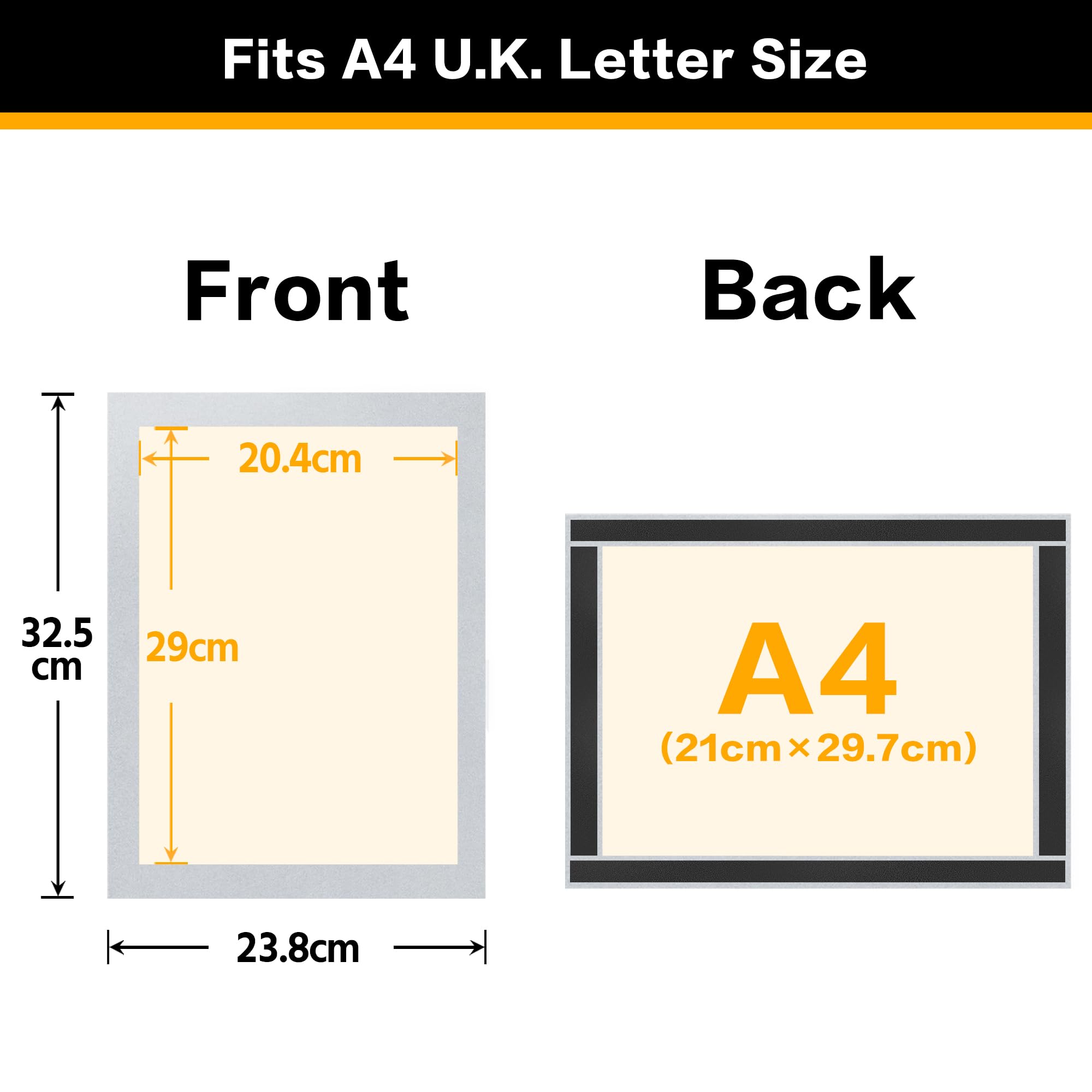 VAIIGO A4 Magnetic Display Frame for Fridge 5Pack Magnetic Sign Holder - Image 3