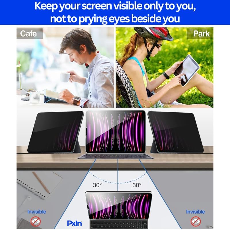 Image of PxIn Tablet Privacy Guard compatible with LENOVO Legion Tab Gen 3(2025) | Screen protector | Anti-Glare | Blue light filter | 360 degree Anti Spy | Eye Protection