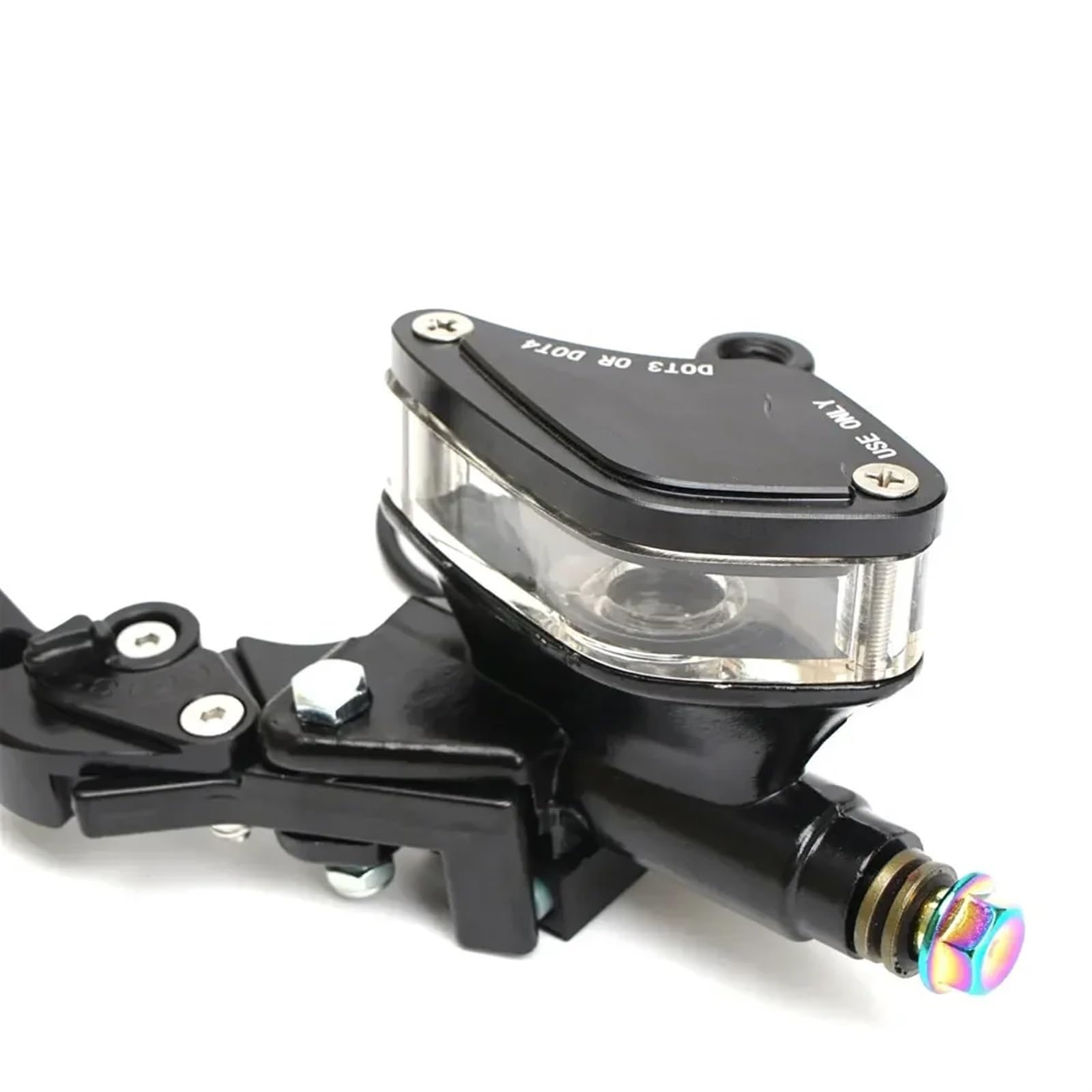 Levier Frein Moto Poignée universelle de levier de pompe de frein de moto, 7/8 pouces, maître-cylindre d'embrayage hydraulique, accessoires de course(Left Black)