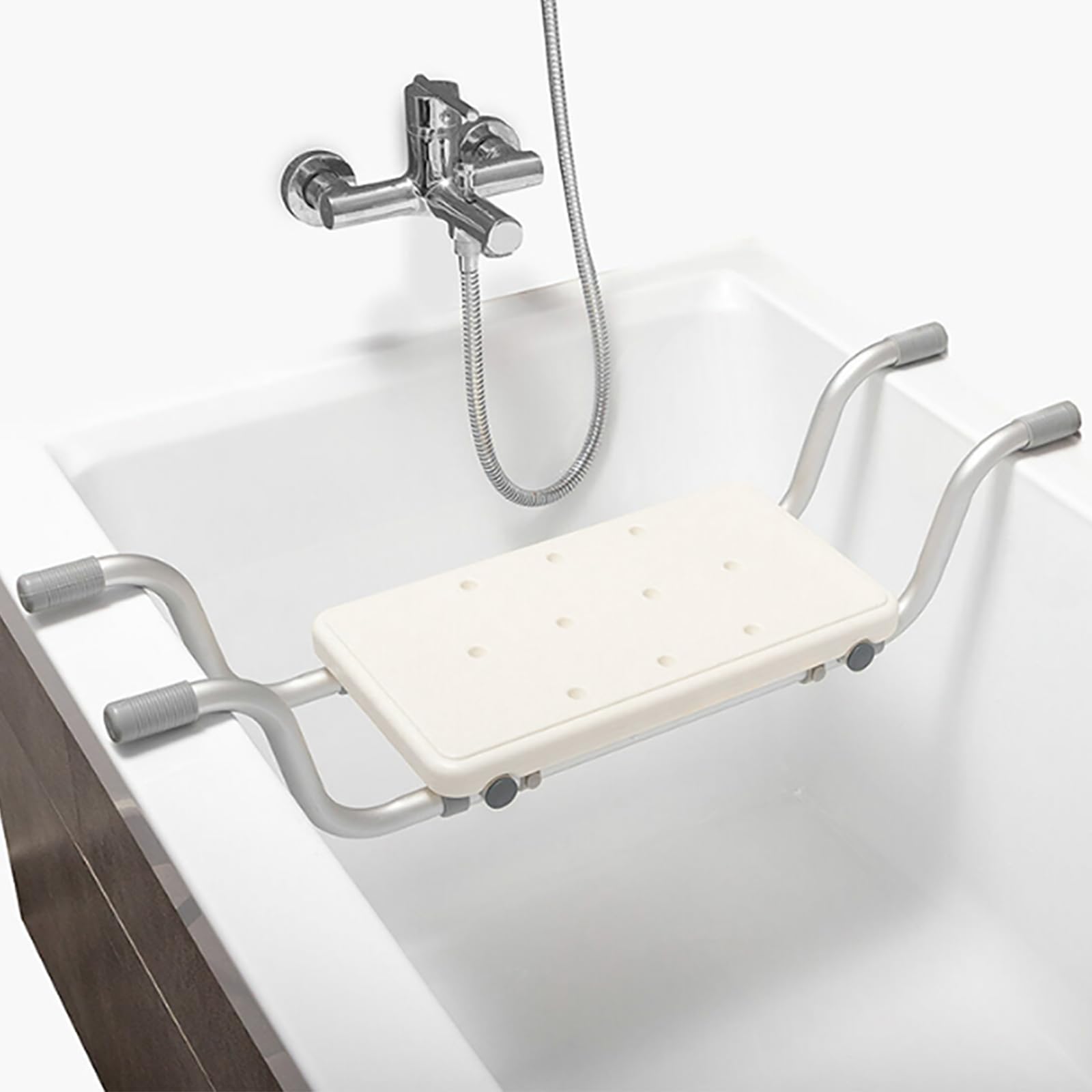 Sedile da bagno per vasca da bagno - Sedia da doccia sospesa per anziani, disabili e portatori di handicap, ausilio per il bagno resistente, supporta fino a 113 kg, 84 cm di lunghezza x 23 cm