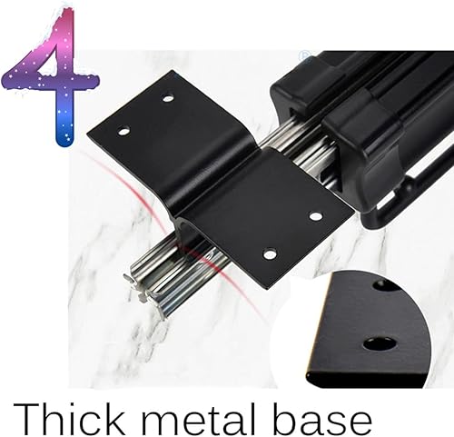 Miniatura 6 de Closet Clothes Pull-Out Rail Hanger Rod Wardrobe Retractable Valet Rod 260mm 310mm 360mm 410mm 460mm Thick Metal Base Load-bearing 35kg  Size  1024in