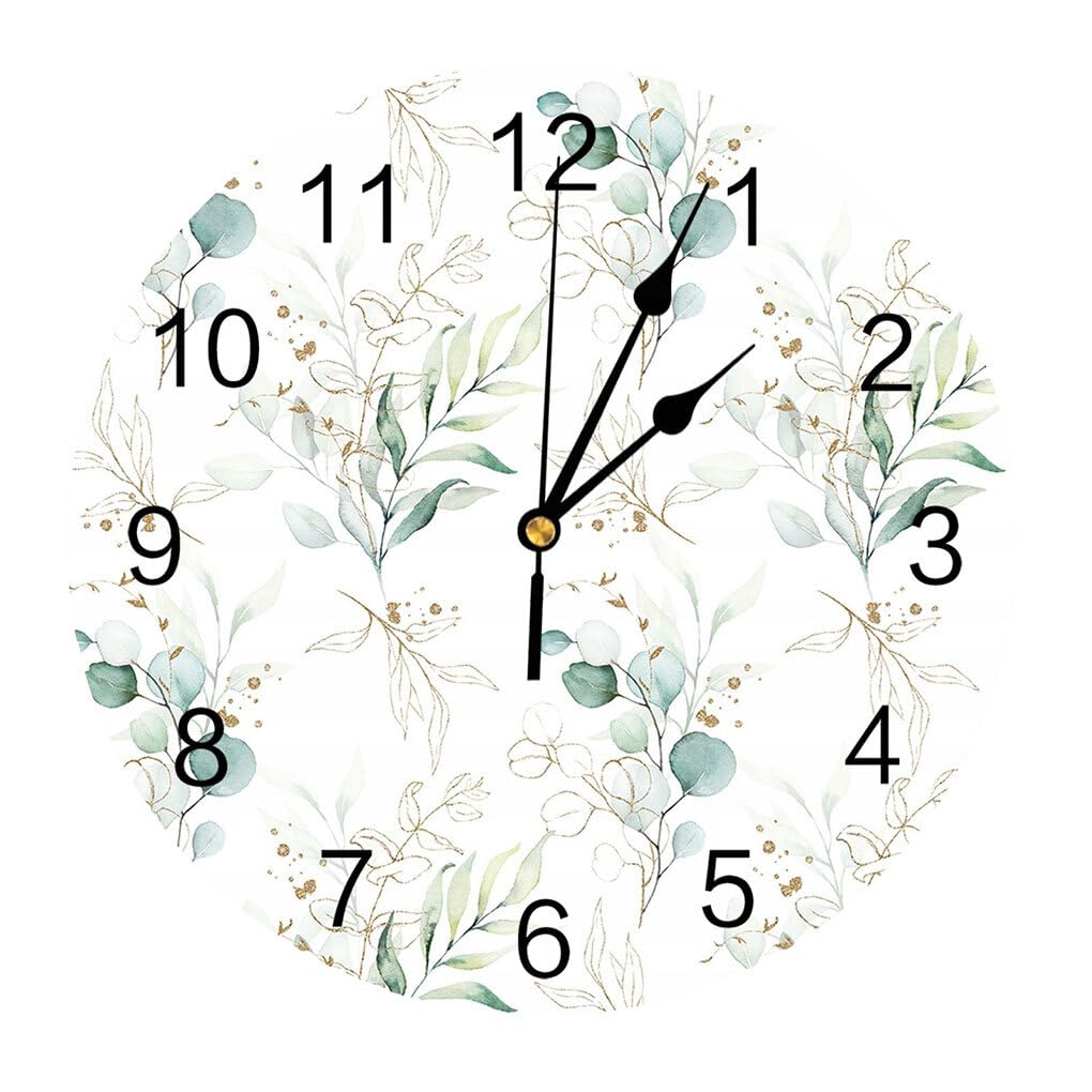 Twisaxc As Shown Type 7 Round Wall Clock Easy To Read Silent For Operation Unique Style Multiple Functions Decorative Wall Clock Hanging,