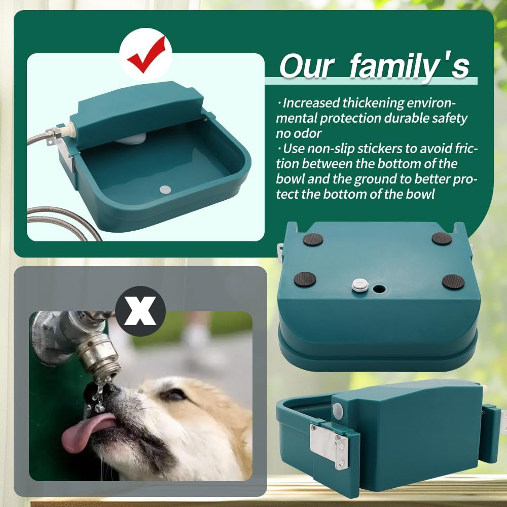 Automatic Water Dispenser Large Dog Water Bowl 9L/300oz Capacity for Cattle Horse Sheep Goat Drinking Tough