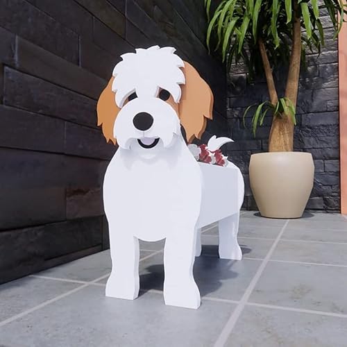 Miniatura 5 de Maceta para perro, bonito adorno, maceta de perro, soporte para contenedor de plantas, material de PVC, para jardín, exterior, interior, decorativo,