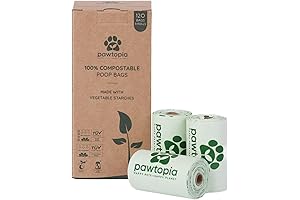 Certified Compostable Dog Waste Bags (120 Bags)