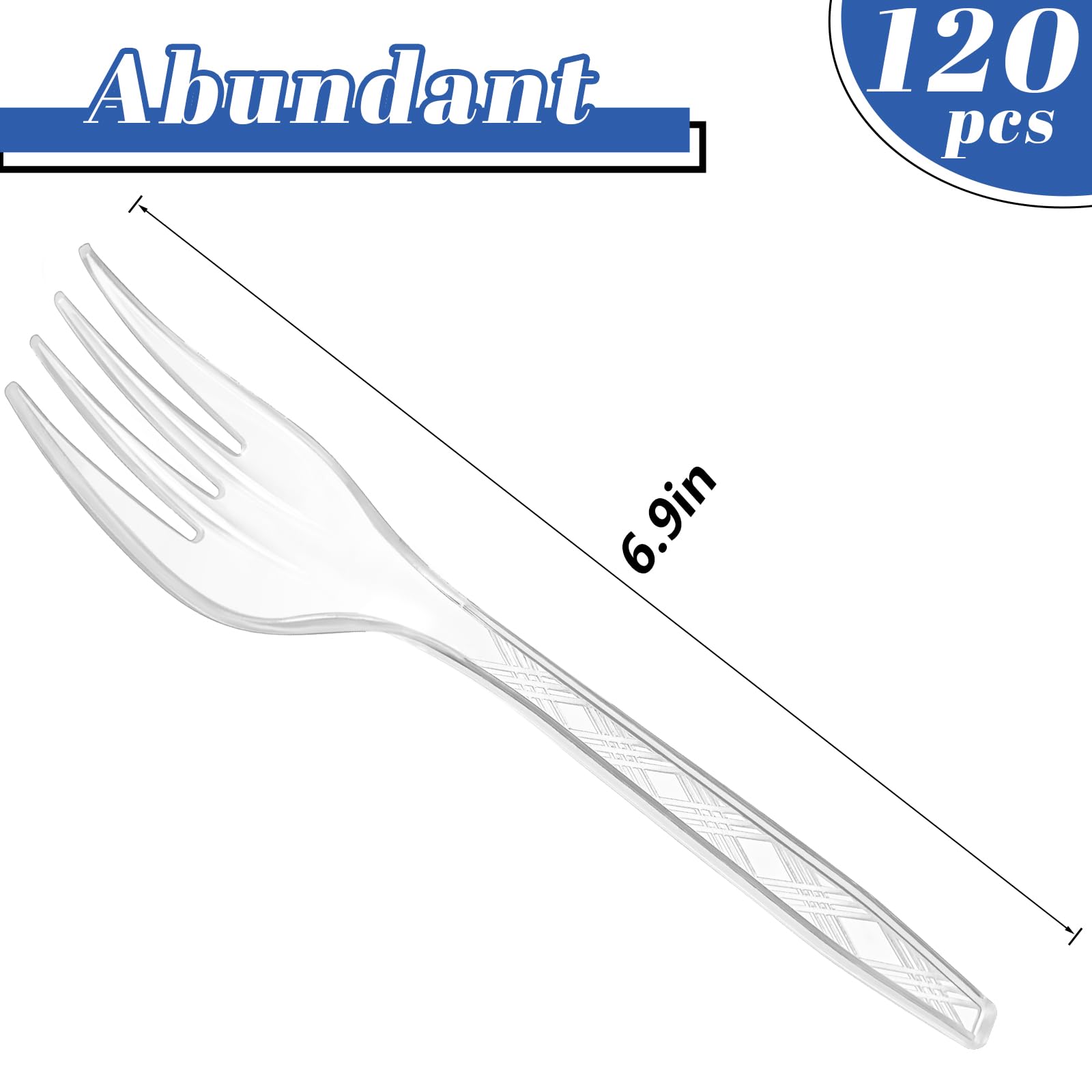 HANSGO 120PCS Plastic Forks Bulk, Heavy Duty Forks Clear Plastic Cutlery Set Disposable Forks for Party Wedding Camping Picnic