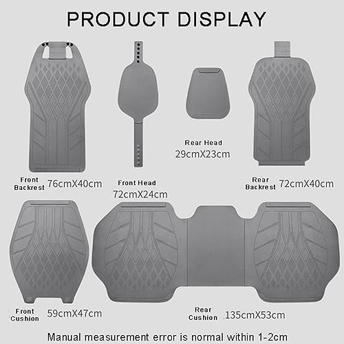 Miniatura 6 de Funda de asiento de automóvil compatible con Dacia Duster Logan MCV Sandero 5 asientos, cojín de asiento de automóvil personalizado de gamuza