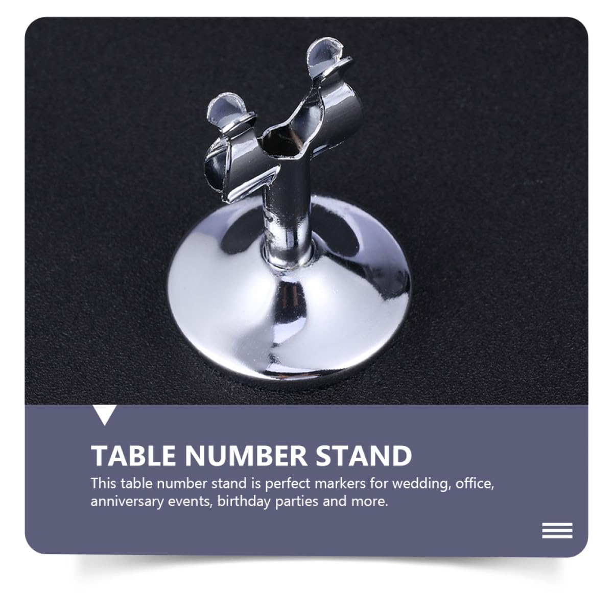 Soportes para Tarjetas Multifunción de Acero Inoxidable U-shaped, Paquete de 10 Piezas, Diseño Elegante y Firme para Eventos y Fiestas