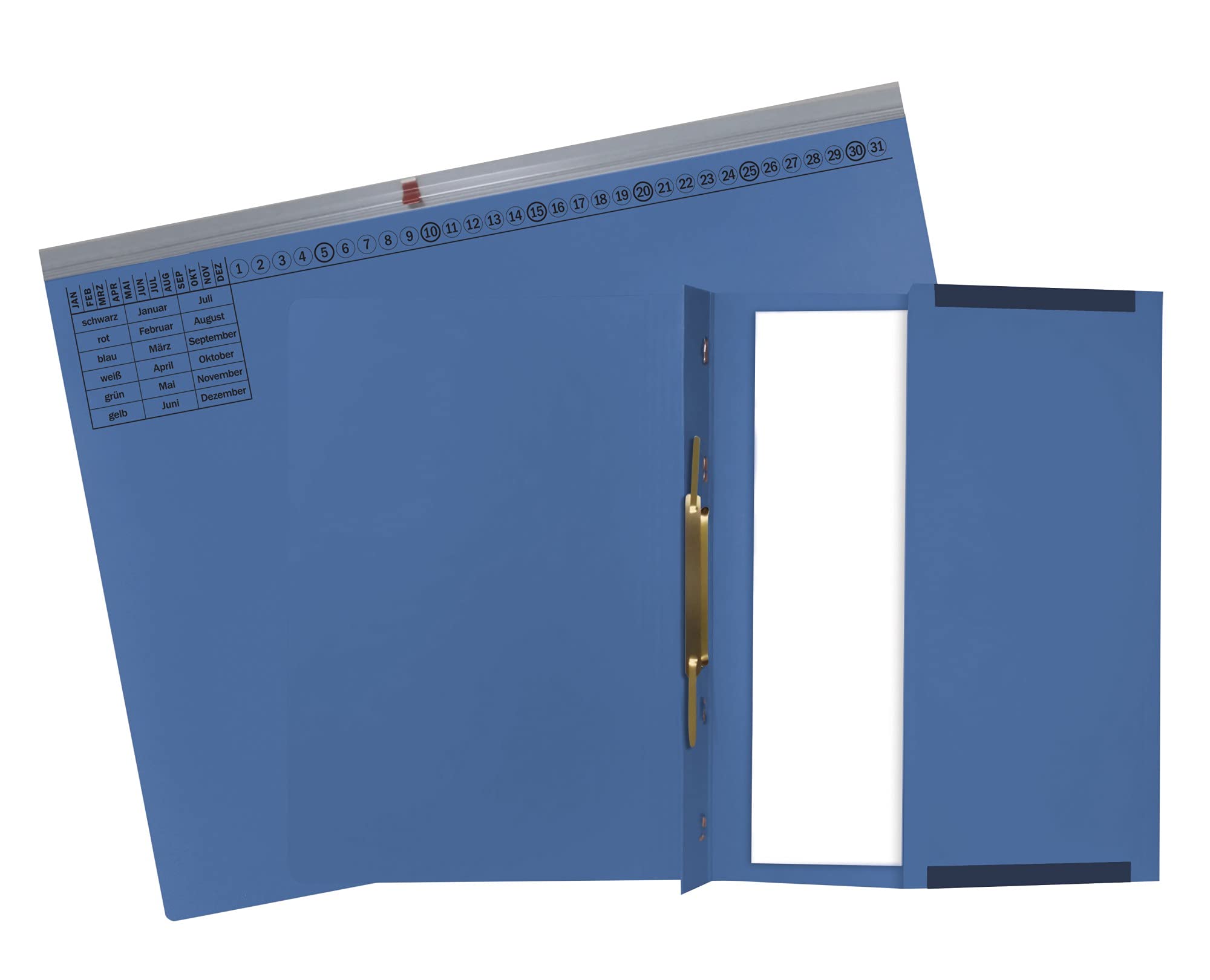 Exacompta - 370107B - caja de 25 carpetas colgantes gancho 1 capa azul