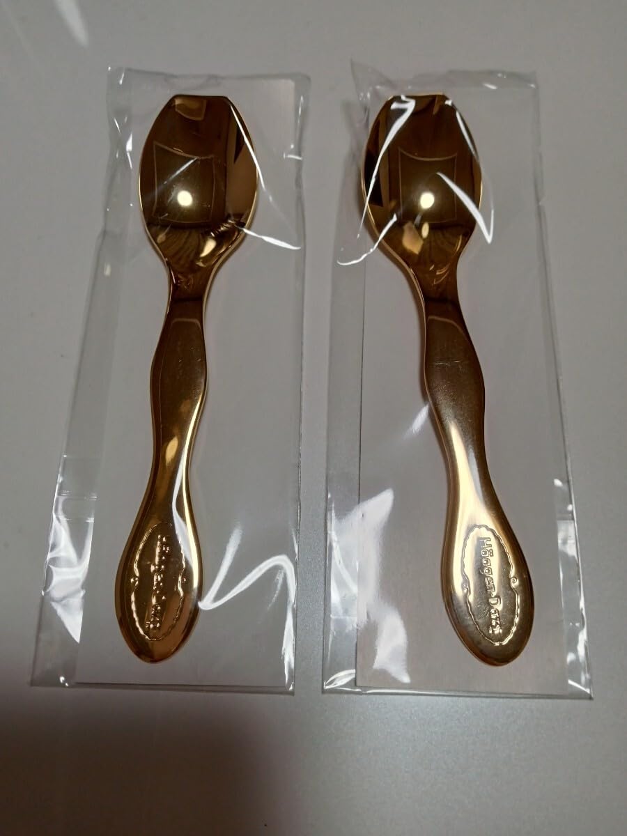 Amazon.co.jp: ハーゲンダッツ オリジナル スプーン 2本セット 金の
