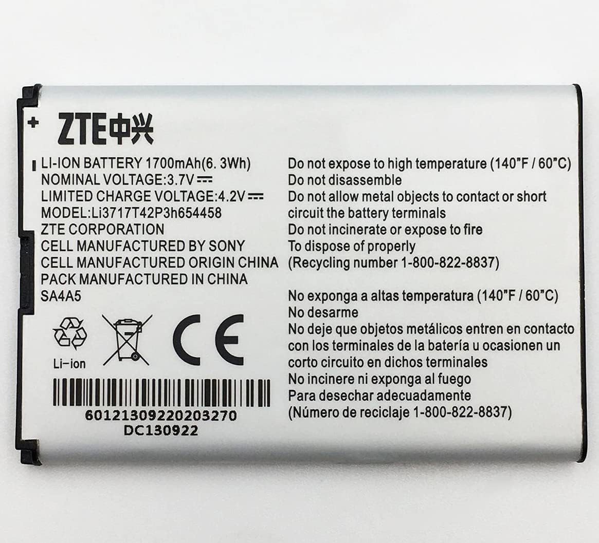 JIE Replacement Li3717T42P3h654458 Battery for VERIZON