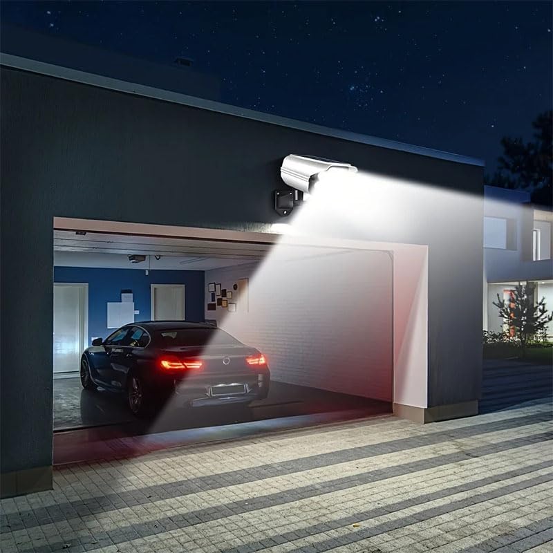 New Solar Wall lamp 77 LED Sensor Security Simulation Camera IP65 Waterproof Light with Three Modes Suitable for Courtyard Lamp