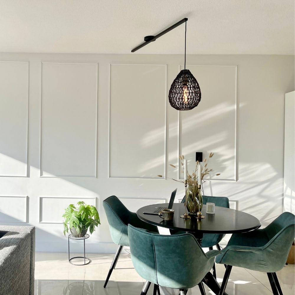 Lightswing Sistema di sospensione per lampada – nero opaco – 90 cm – Sposta lampada a sospensioni senza sforzo – Facile installazione