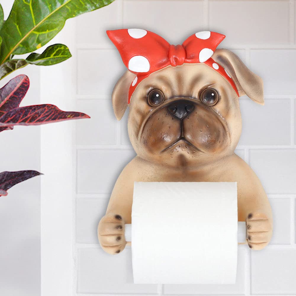 Dispensador de Toallas de Papel de Resina Esculpida para Pared Perro 3D