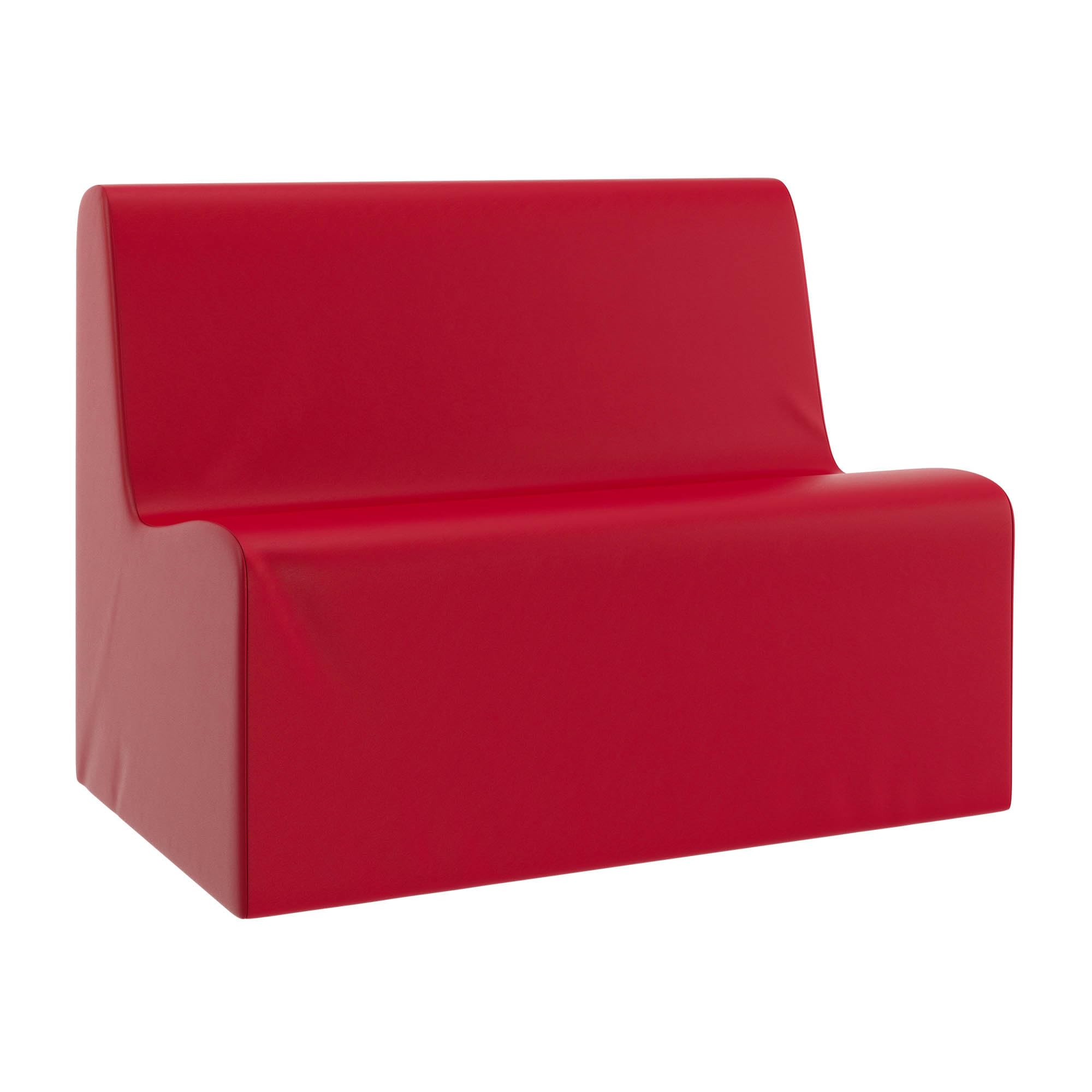 Children's Factory Kids Couch for Classroom, Size Large, Red