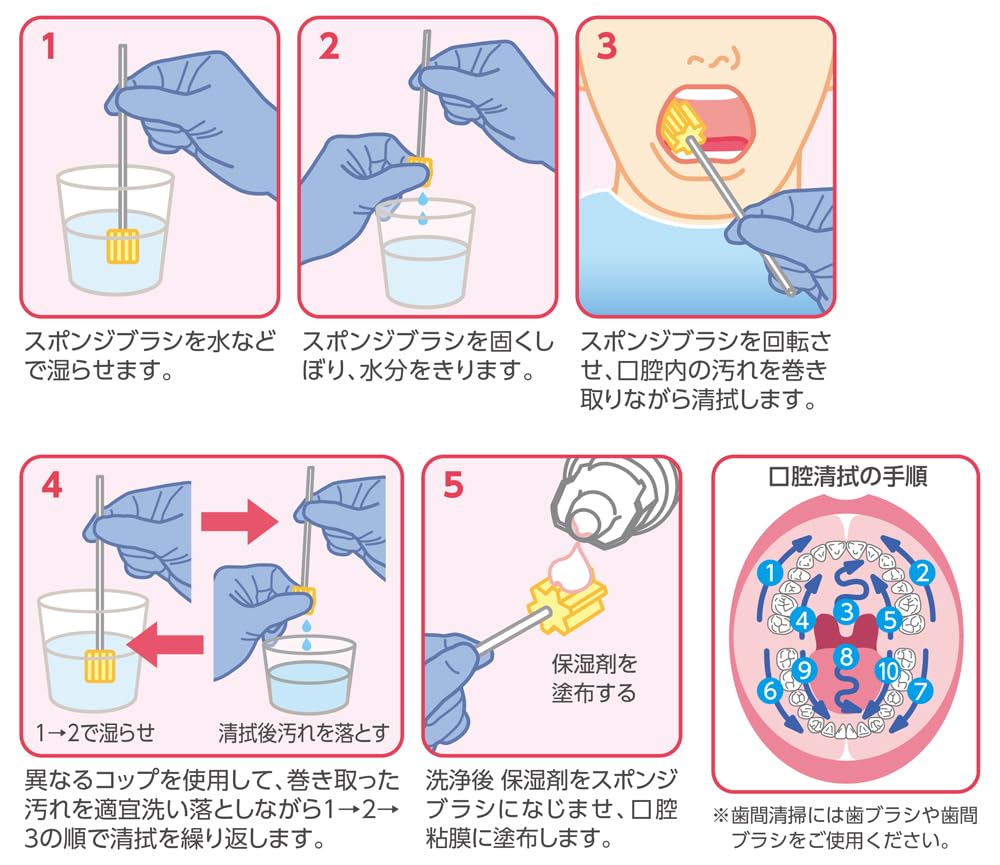 口腔 ケア スポンジ 手順