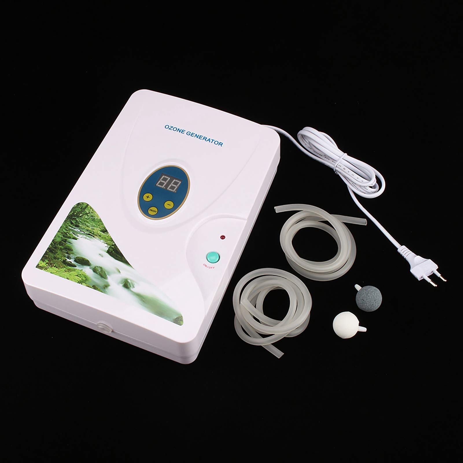 Ozongenerator 600mg/h, Ozon Wasser Generator Mehrzweck Ozonizer Luftreiniger Ozongenerator Geruchskiller, für Auto Zimmer Rauch Haustiere entgiftung gemüse