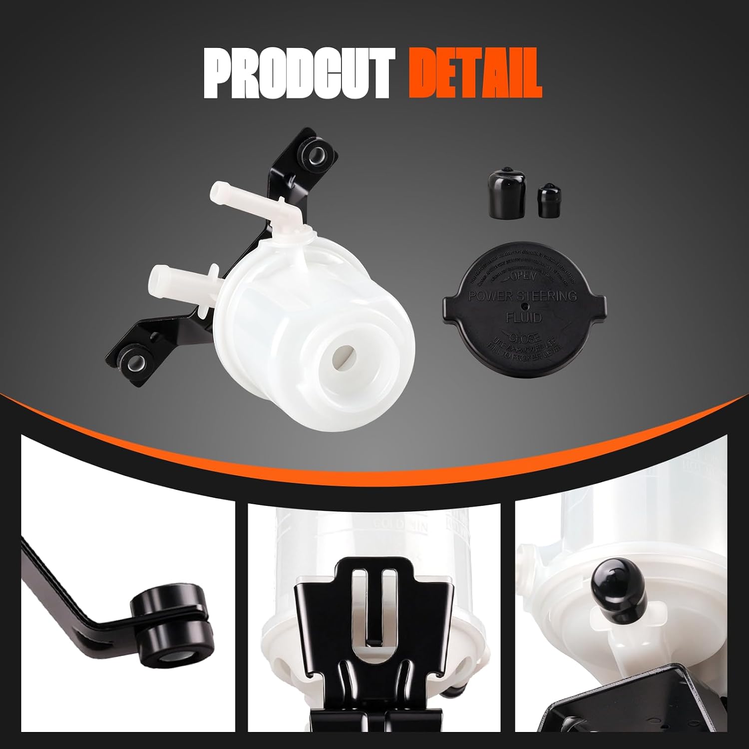 603-674 Power Steering Reservoir/Tank with Cap and Bracket for Toyota 4Runner 2003-2010,for Lexus GX470 2003-2009,for Toyota FJ Cruiser 2007-2009 Replaces#4436035170,4436035170