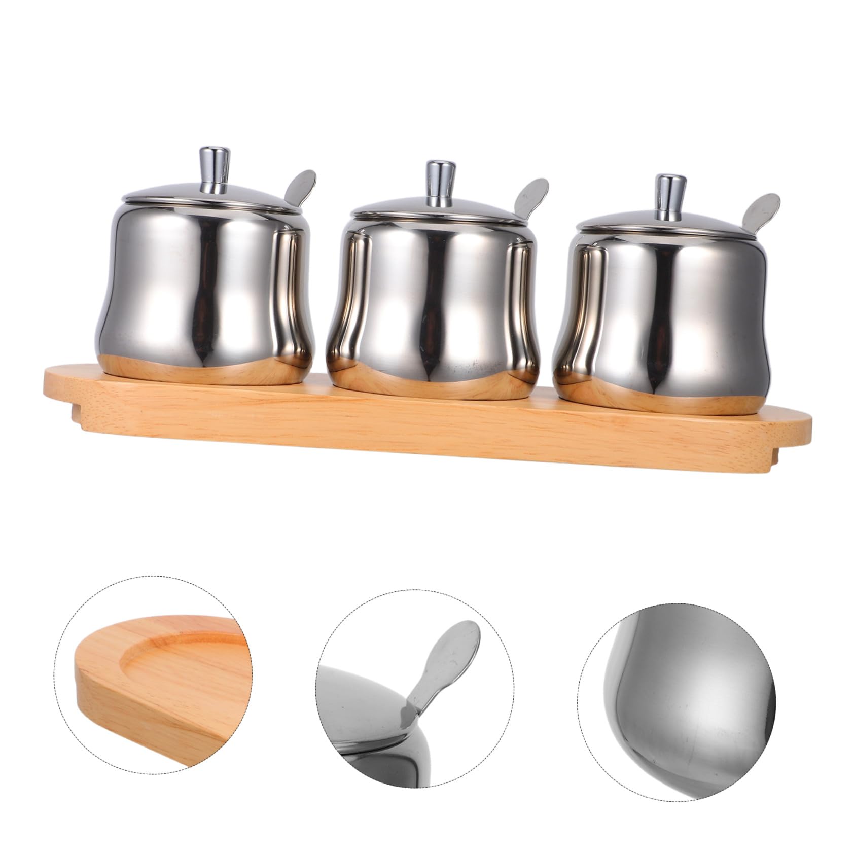 ULTECHNOVO Gewürzbox aus Edelstahl mit Deckel und Löffel Luftdicht Verschließbar Küchenschrank Organizer für Salz Zucker und Gewürze