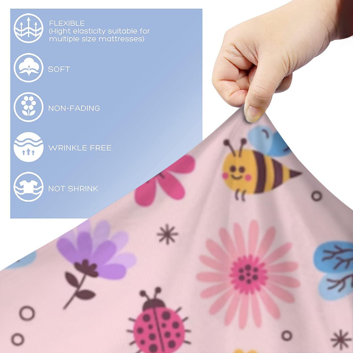 ANGIYUIN Set Biancheria Letto 6 Pezzi Arcobaleno Per Bambini E Ragazze - Morbida Microfibra, Motivo Galassia 3D, Letto Matrimoniale, Blu - 5