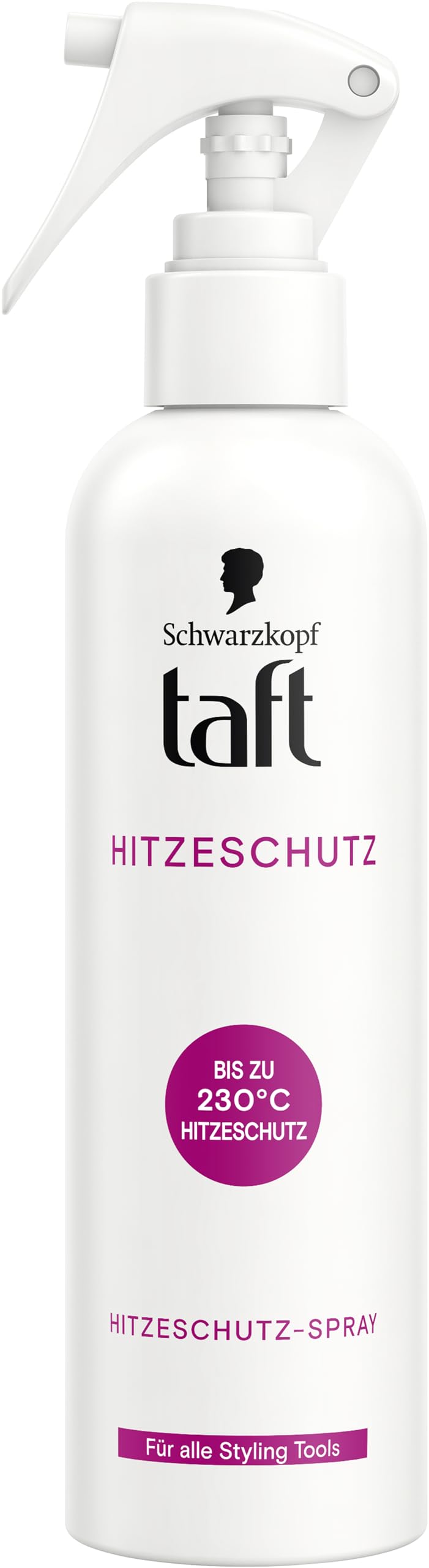Schwarzkopf Taft spray chroniący przed wysoką temperaturą (250 ml), nadaje się do wszystkich narzędzi do stylizacji włosów, do wszystkich rodzajów włosów z efektem zapobiegającym mechaceniu się i