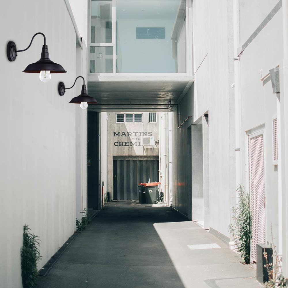 Exclusive Discount 60% Price PUMING Barn Lights Gooseneck Farmhouse Wall Sconce Lighting Wall Vanity Lights Vintage Wall Lamps Set of Two