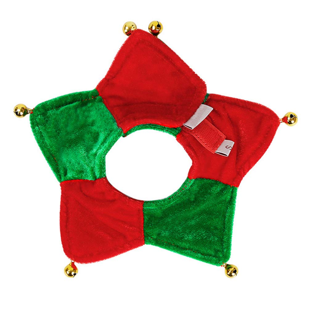 Weihnachts-Haustier-Halstuch, Hundehalstuch mit klingelnder Glocke, Kostümkragen, Warmer Halstuch, Weihnachtshalstuch for Haustier, Katze, Welpe, kleine Hunde / 891 (Size : L)
