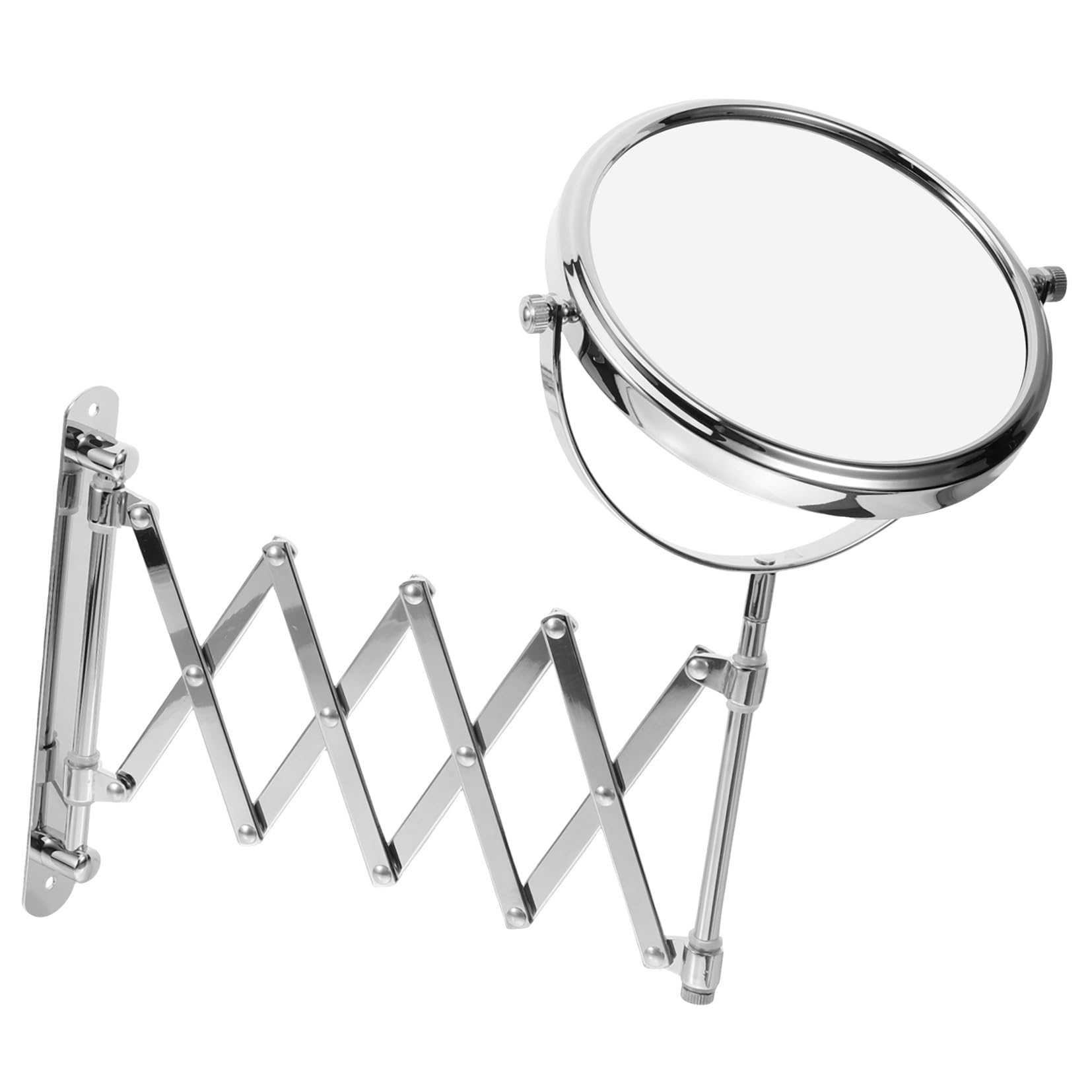 Miroir salle de bain extensible rond et miroir pivotant à fixé mur