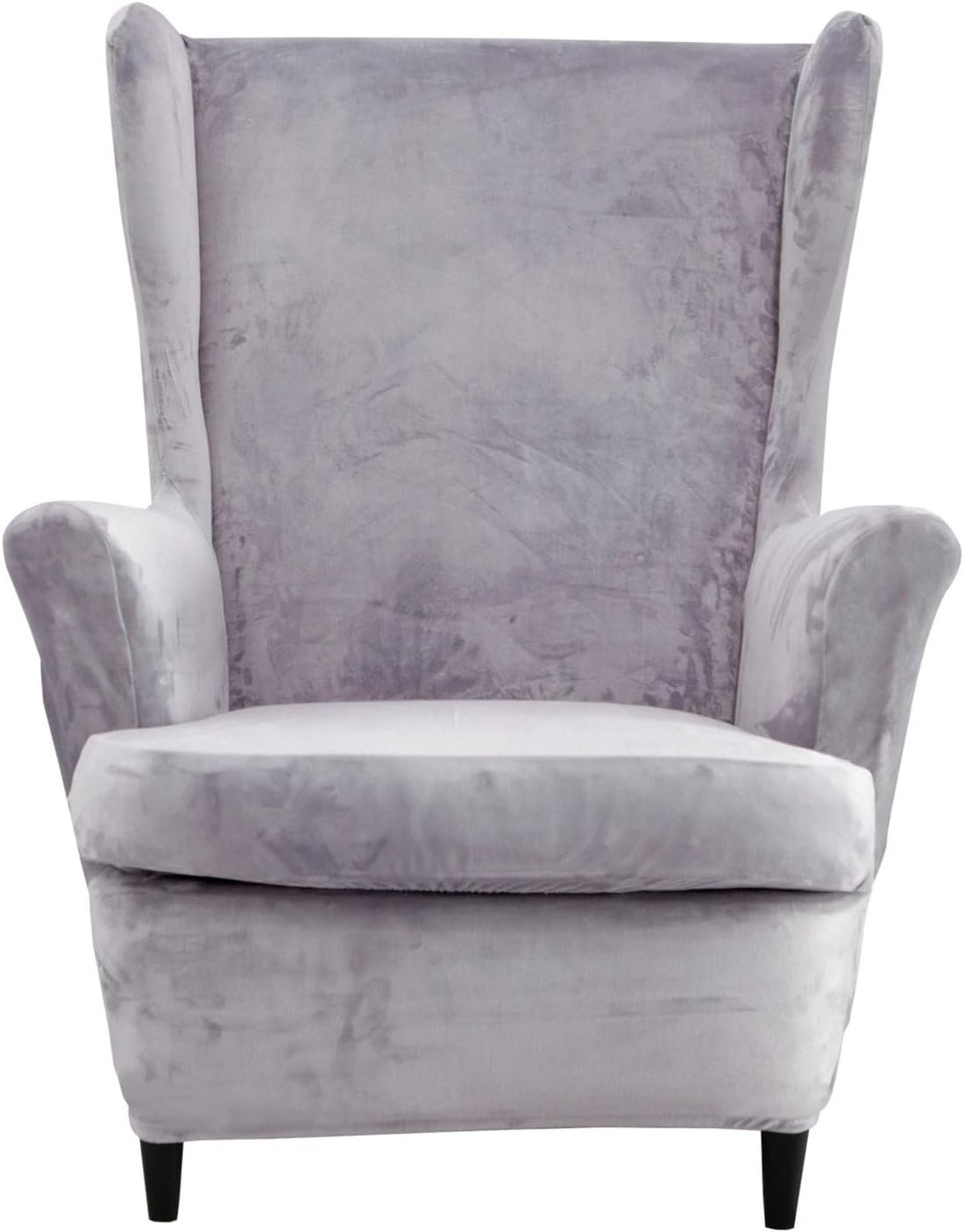 Wing Chair Slipcover Wing Chair Covers Stretch Spandex Wingback Slipcover for Living Room Armchair Protector Soft Sofa Couch Cover Decoration(Light Gray)