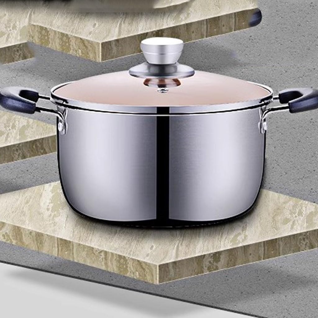 Marmite à ragoût anti-adhérence naturelle PNAWLLCF faitout inox pour cuissons longues sans brûler