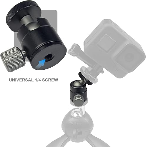 Miniatura 5 de Trípode cámara mini bola cabeza montaje 360 rotación con 14 tornillo para DSLR Smartphone Flash proyector Live Tripod