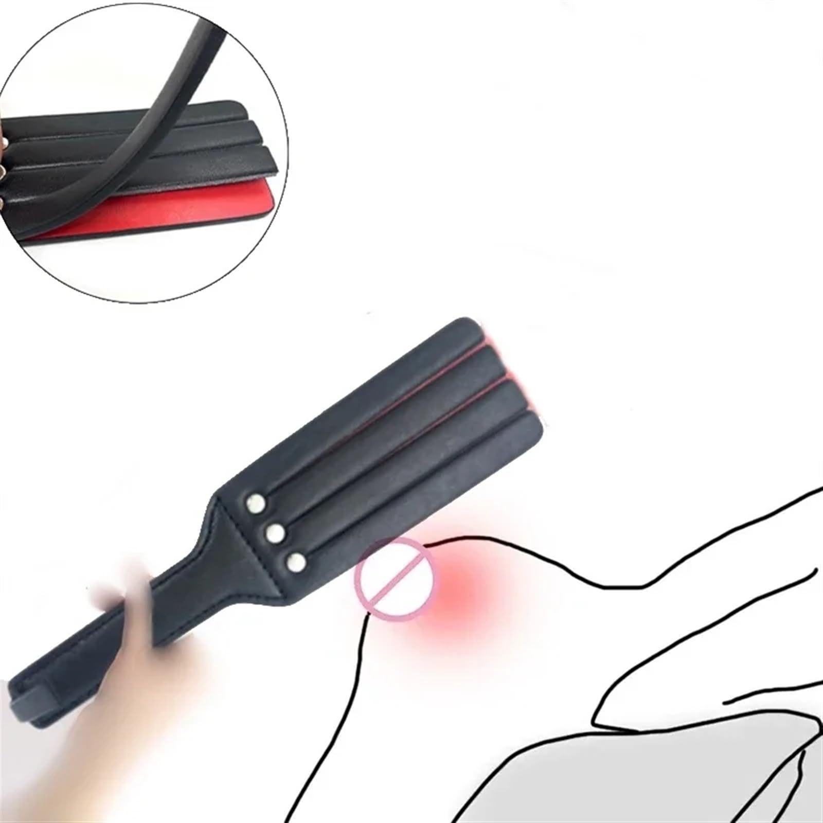 Juguete sexual BDSM, látigo de cuero de doble capa, paleta for azotes, flogger fetichista, SM, bondage, femdom, productos for adultos for mujeres, juegos 18