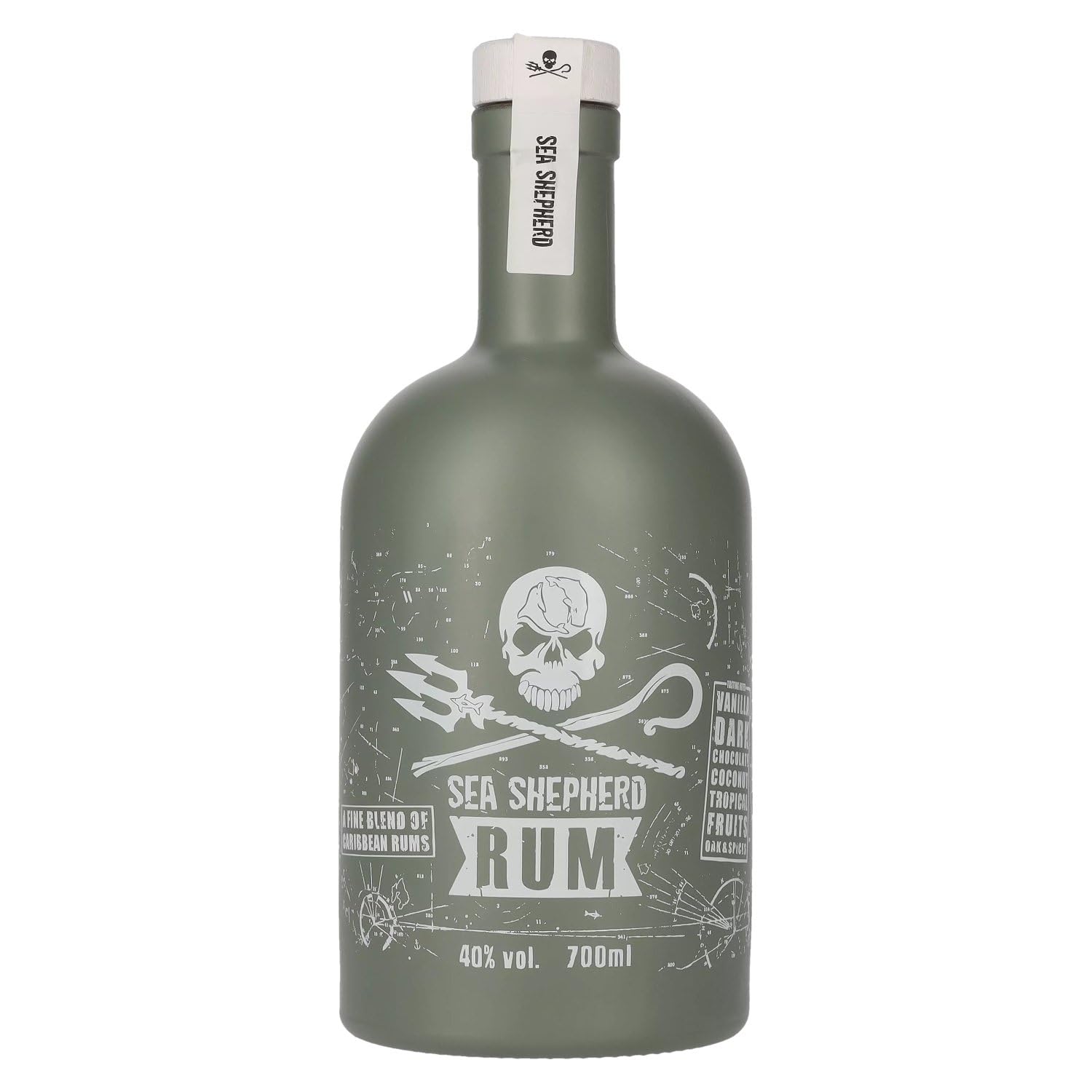 Sea Shepherd Rum | Rum aus der Karibik | Feinherbe Süße und Holznoten | Ideal als Geschenk für Rum-Liebhaber | 40% vol. | 700ml Einzelflasche